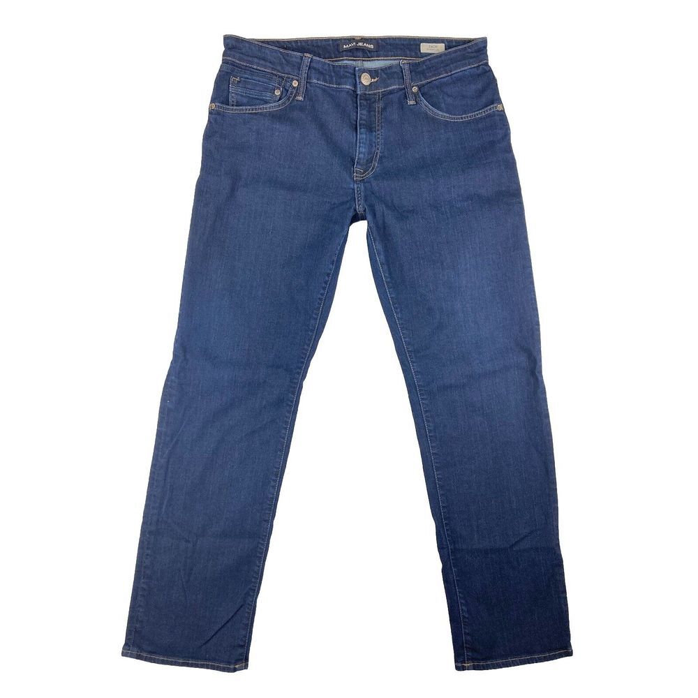 Mavi Zach Straight Leg Mid Rise Womens Jeans Blue Size 34x30